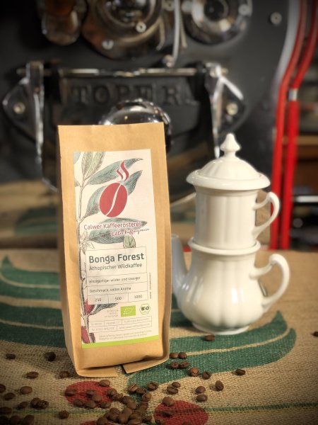 Äthiopischer Wildkaffee Bonga Forest BIO sehr fein gemahlen 250g